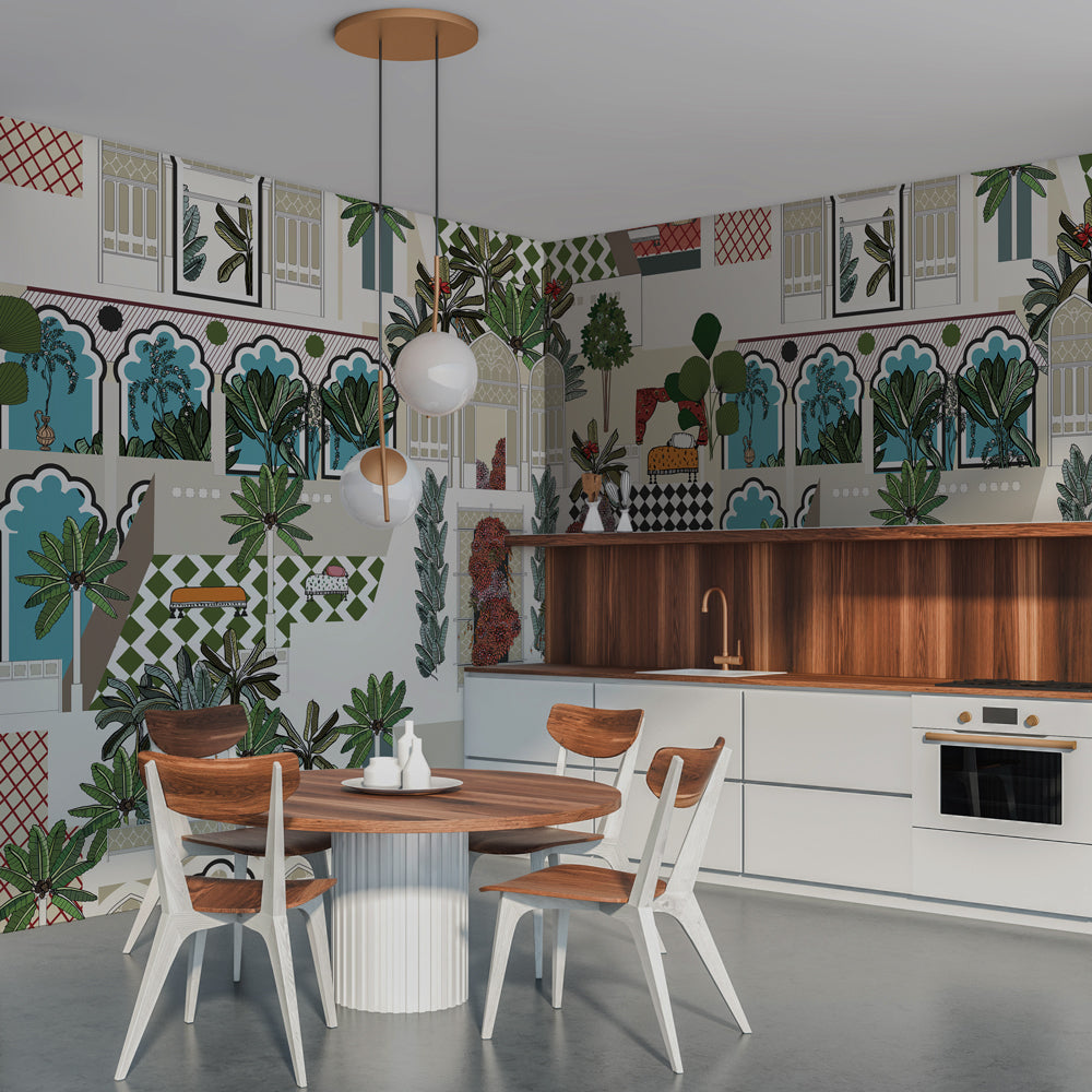 Carta da parati Indian Desire - cucina  | beige Carta da parati Indian Desire - cucina  | beige