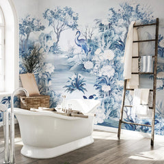 Carta da parati Blue Song - bagno Carta da parati Blue Song - bagno