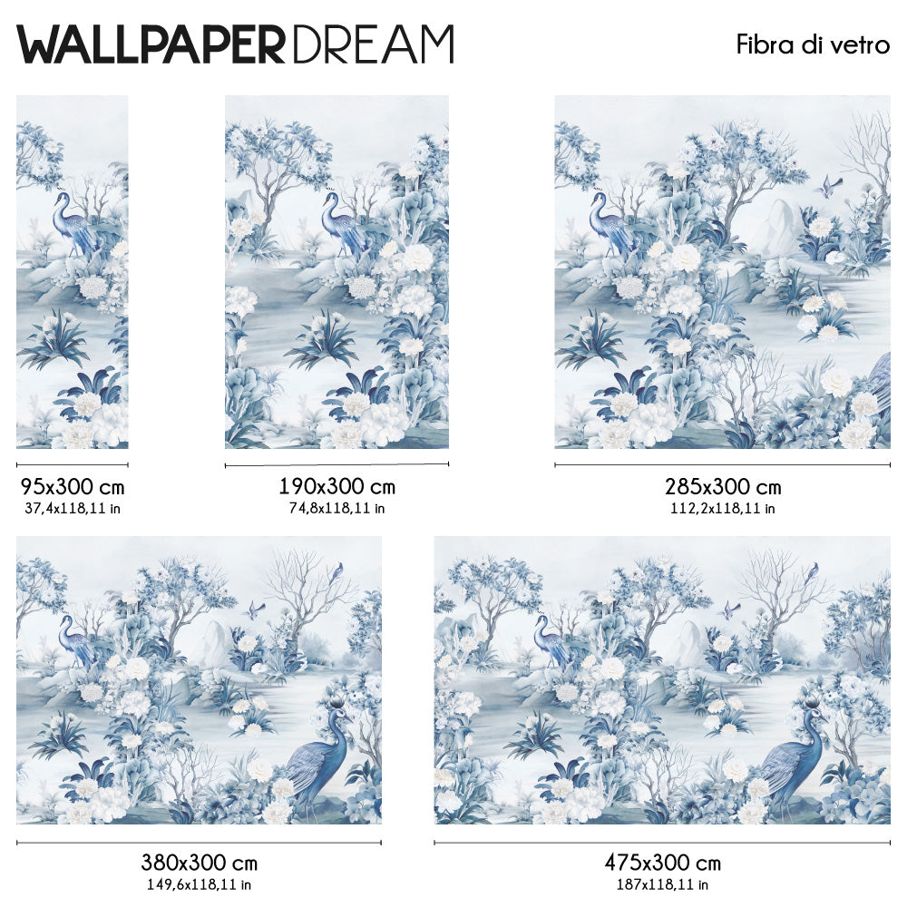 Carta da parati Blue Song dimensioni fibra di vetro Carta da parati Blue Song dimensioni fibra di vetro