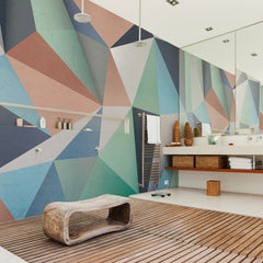 Carta da parati Geometria pastello - bagno Carta da parati Geometria pastello - bagno