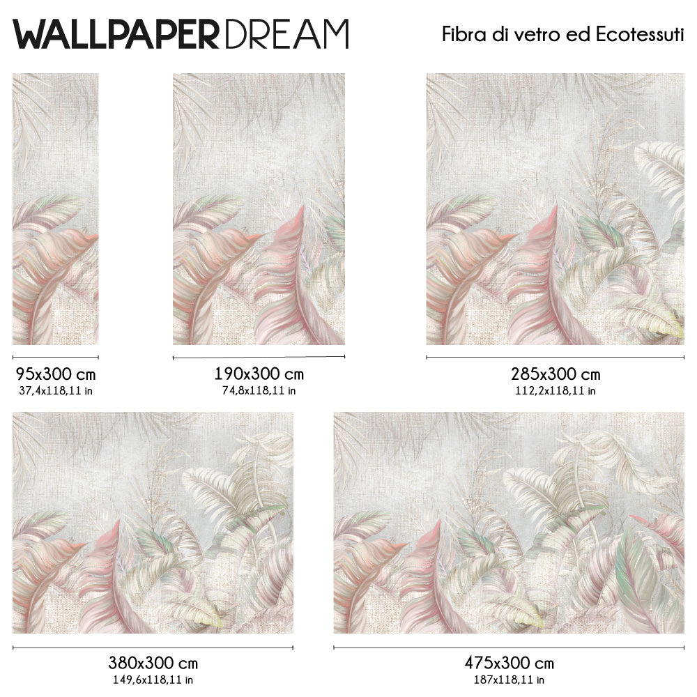 Carta da parati Tropic pastel dimensioni Fibra di vetro Carta da parati Tropic pastel dimensioni Fibra di vetro
