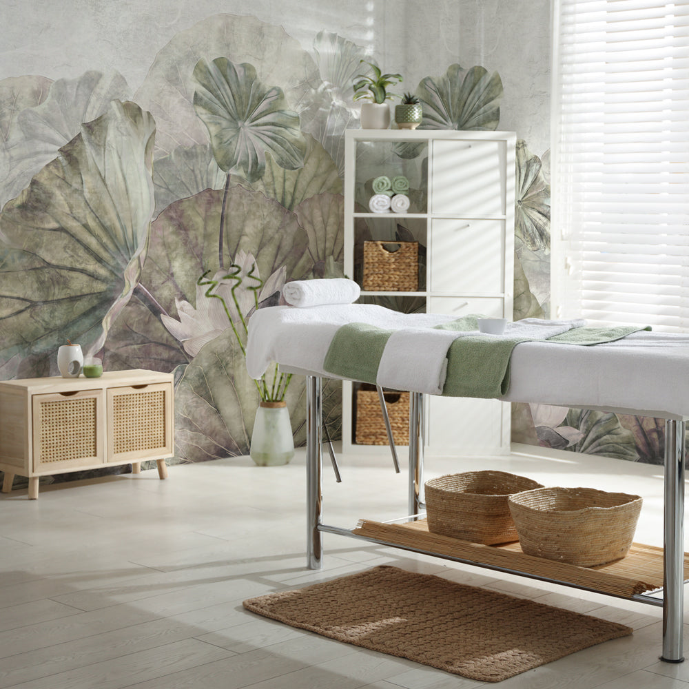 Carta da parati Ninfee delicate esercizi commerciali 2 Carta da parati Ninfee delicate esercizi commerciali 2