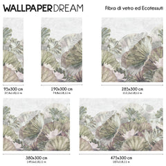 Carta da parati Ninfee delicate dimensioni Fibra Carta da parati Ninfee delicate dimensioni Fibra