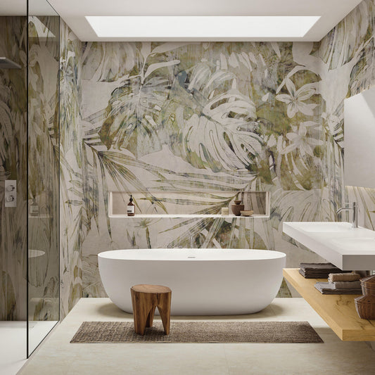 Carta da parat Silk Flower - bagno