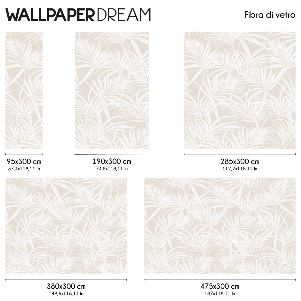 Carta da parati Pale leaves dimensioni Fibra di vetro Carta da parati Pale leaves dimensioni Fibra di vetro