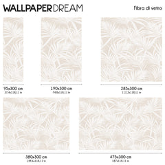 Carta da parati Pale leaves dimensioni Fibra di vetro Carta da parati Pale leaves dimensioni Fibra di vetro