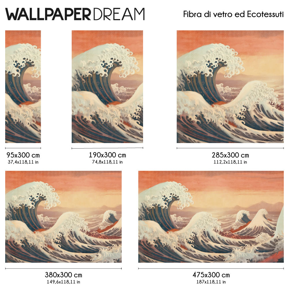 Carta da parati Mare Orientale dimensioni Fibra di vetro Carta da parati Mare Orientale dimensioni Fibra di vetro