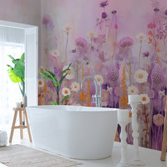 Carta da parati Danza floreale - bagno Carta da parati Danza floreale - bagno
