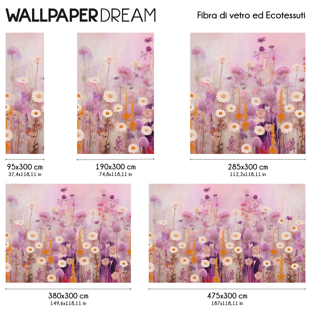 Carta da parati Danza floreale dimensioni Fibra di vetro Carta da parati Danza floreale dimensioni Fibra di vetro