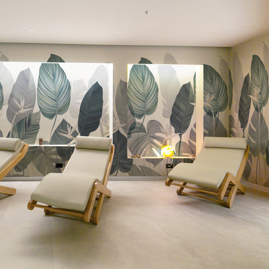 Carta da parati Exotic paradise - hotel, esercizi commerciali | verde