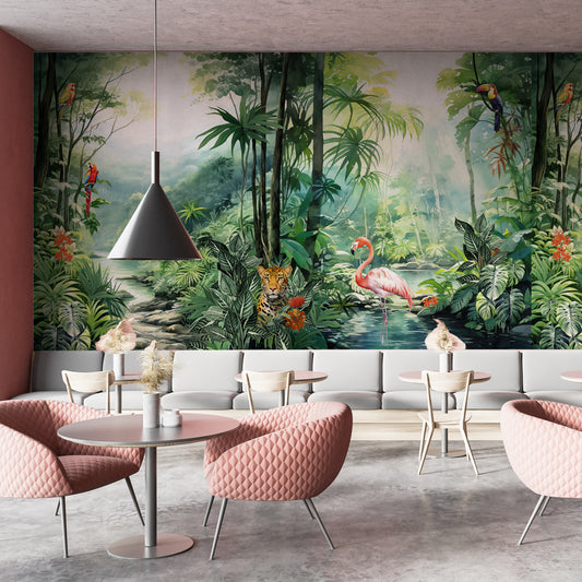 Carta da parati Tropic waterfall - esercizi commerciali, locali pubblici