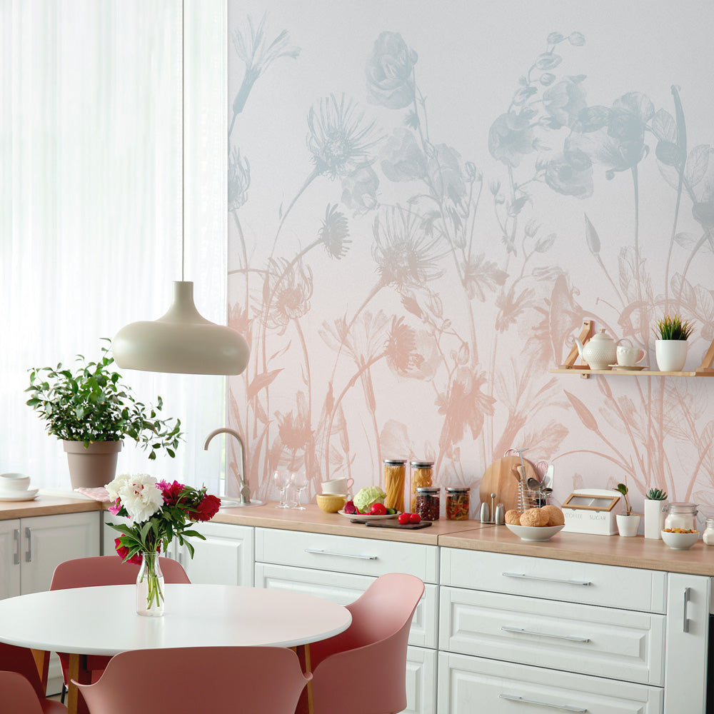 Carta da parati Rugiada del mattino - cucina, sala da pranzo Carta da parati Rugiada del mattino - cucina, sala da pranzo