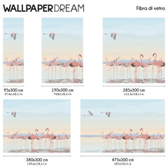 The Eden of the Flamingos Wall Mural  The Eden of the Flamingos Wall Mural