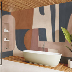 Carta da parati Geometrico tribale - bagno, box doccia Carta da parati Geometrico tribale - bagno, box doccia