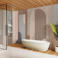 Carta da parati Geometrie chic - bagno, box doccia Carta da parati Geometrie chic - bagno, box doccia