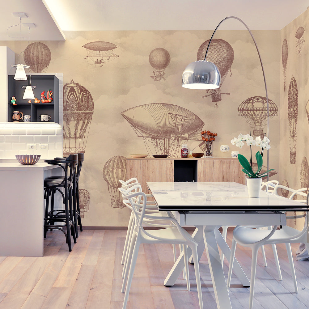 Carta da parati Il giro del mondo - sala da pranzo, cucina Carta da parati Il giro del mondo - sala da pranzo, cucina