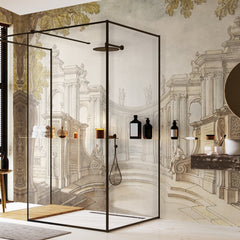 Carta da parati Affaccio sul giardino - bagno, box doccia Carta da parati Affaccio sul giardino - bagno, box doccia