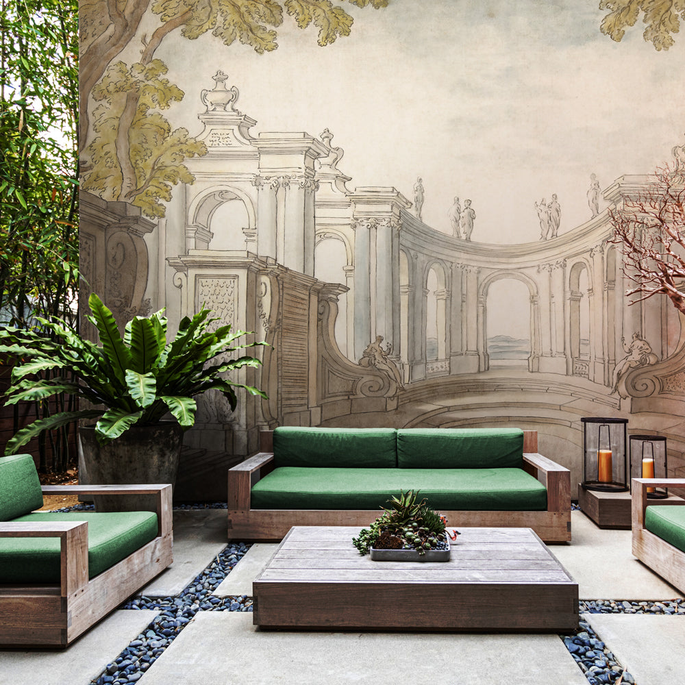 Carta da parati Affaccio sul giardino - per esterni Carta da parati Affaccio sul giardino - per esterni