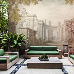 Carta da parati Affaccio sul giardino - per esterni Carta da parati Affaccio sul giardino - per esterni