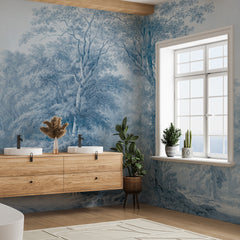 Carta da parati Alberi vintage - bagno Carta da parati Alberi vintage - bagno