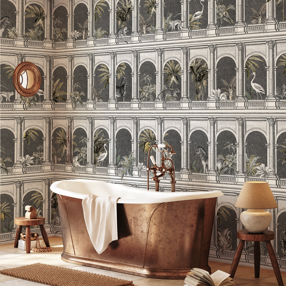Carta da parati Arcate tropicali - bagno Carta da parati Arcate tropicali - bagno