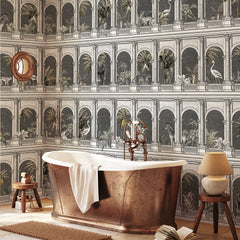 Carta da parati Arcate tropicali - bagno Carta da parati Arcate tropicali - bagno