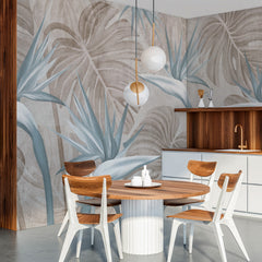 Carta da parati Monstera del Paradiso - cucina, sala da pranzo Carta da parati Monstera del Paradiso - cucina, sala da pranzo