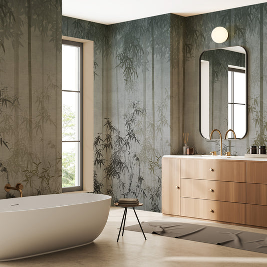 Carta da parati Bambuseto - bagno