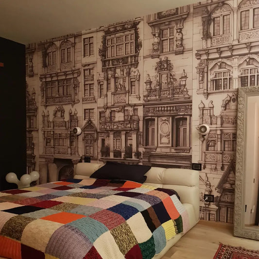 Carta da parati Artistic Facade - camera da letto
