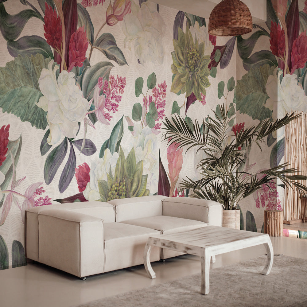 Carta da parati Primavera Vintage - Soggiorno Carta da parati Primavera Vintage - Soggiorno