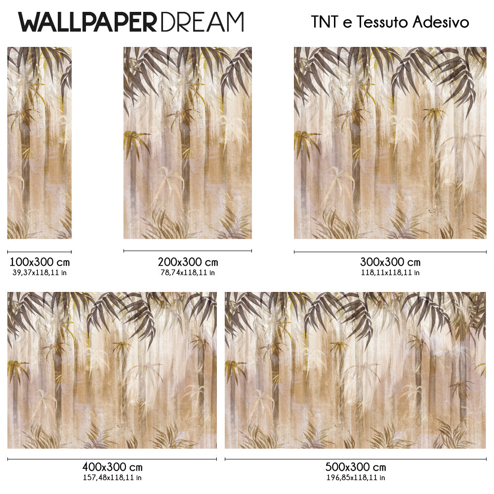 Carta da parati Vintage Bamboo Oasis dimensione TNT Carta da parati Vintage Bamboo Oasis dimensione TNT