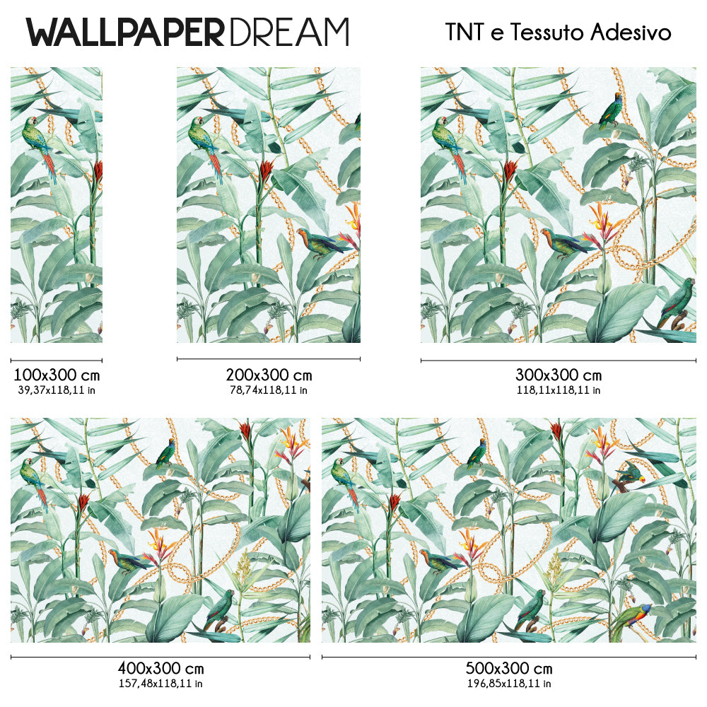 Carta da parati Tropical mint - dimensioni TNT Carta da parati Tropical mint - dimensioni TNT