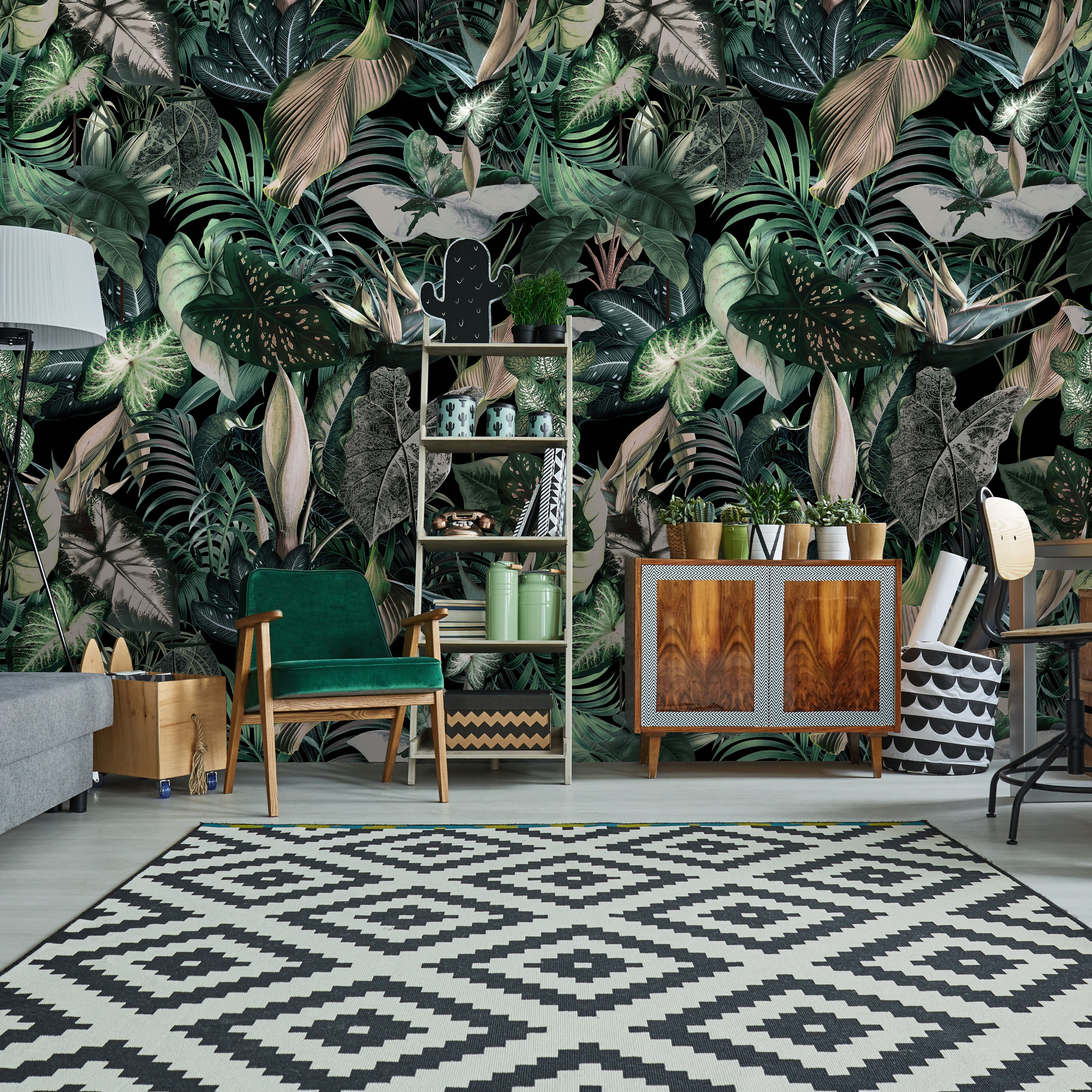 Carta da parati Flora Selvaggia soggiorno 2 Carta da parati Flora Selvaggia soggiorno 2