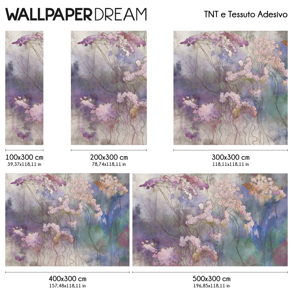 Carta da parati Flower Aura dimensioni Carta da parati Flower Aura dimensioni
