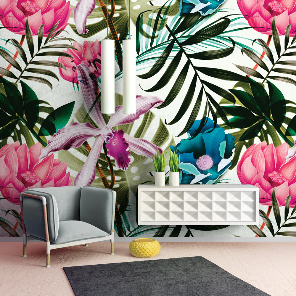 Carta da parati Profumi tropicali - soggiorno Carta da parati Profumi tropicali - soggiorno