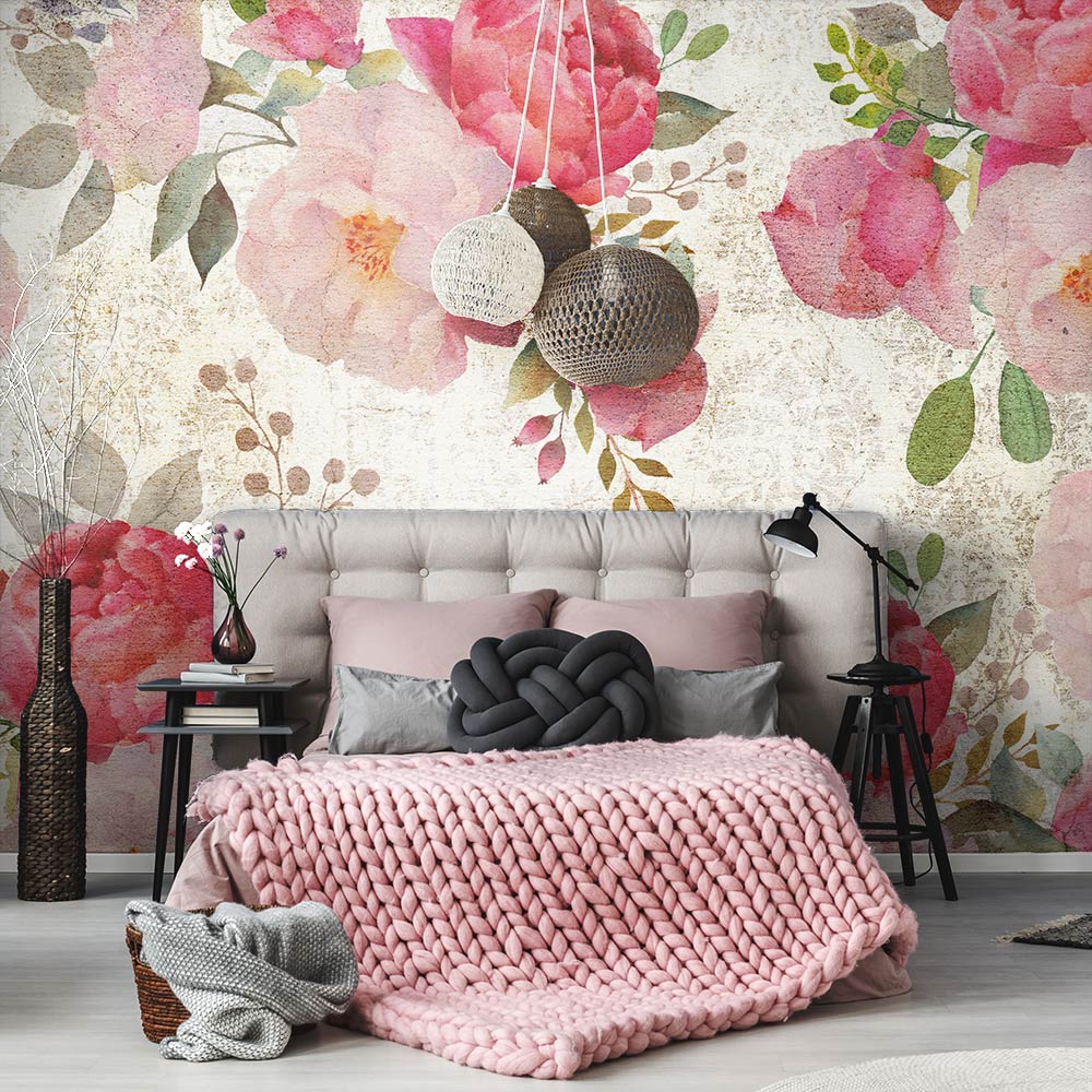 Carta da parati Roses - camera da letto Carta da parati Roses - camera da letto