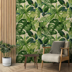 Carta da parati Jungle leaves parete Carta da parati Jungle leaves parete