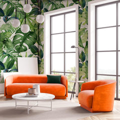 Carta da parati Jungle leaves - soggiorno Carta da parati Jungle leaves - soggiorno