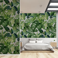 Carta da parati Jungle leaves - camera da letto Carta da parati Jungle leaves - camera da letto
