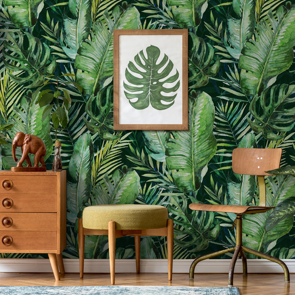 Carta da parati Tropical palm dettaglio Carta da parati Tropical palm dettaglio