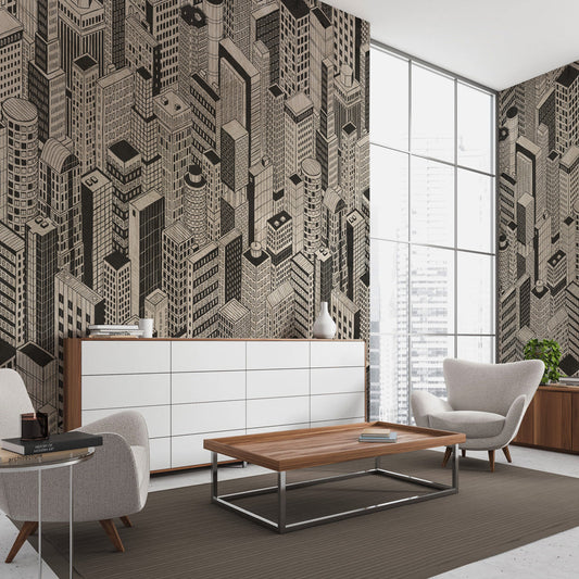 Carta da parati City - soggiorno