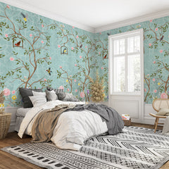 Carta da parati Shabby Spring - camera da letto Carta da parati Shabby Spring - camera da letto