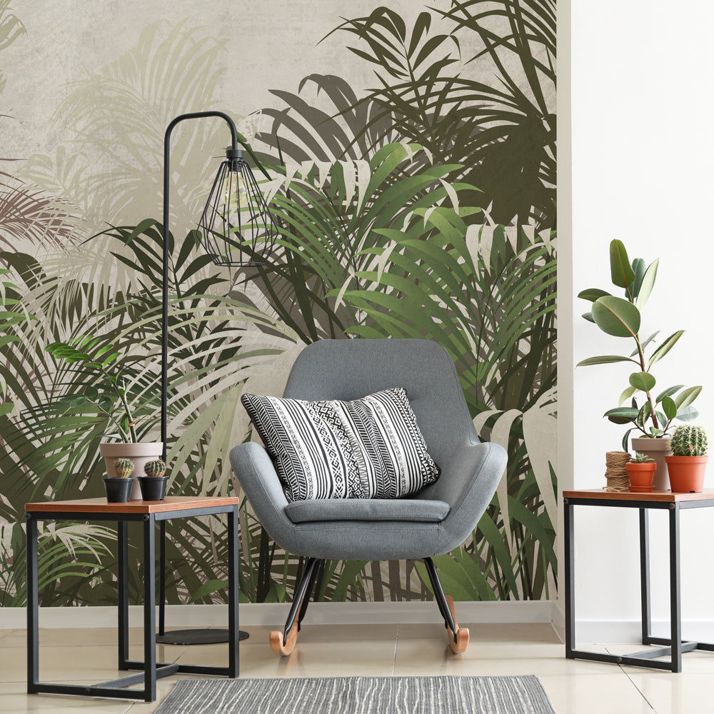 Carta da parati Foresta tropicale soggiorno 2 Carta da parati Foresta tropicale soggiorno 2