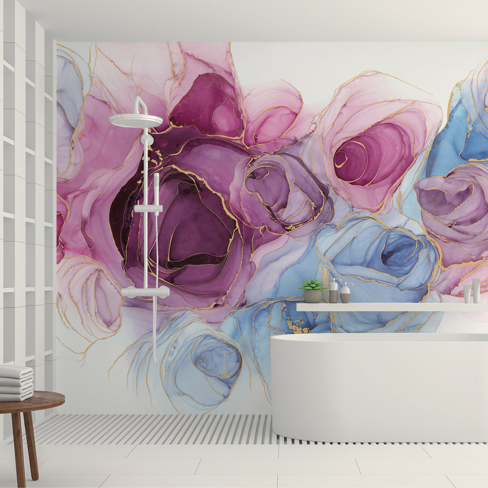 Carta da parati Chic Rose - box doccia Carta da parati Chic Rose - box doccia