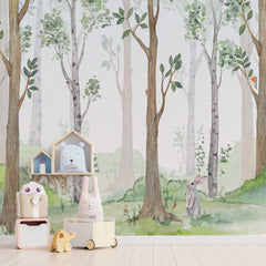 Carta da parati Watercolor grove per bambini 2 Carta da parati Watercolor grove per bambini 2