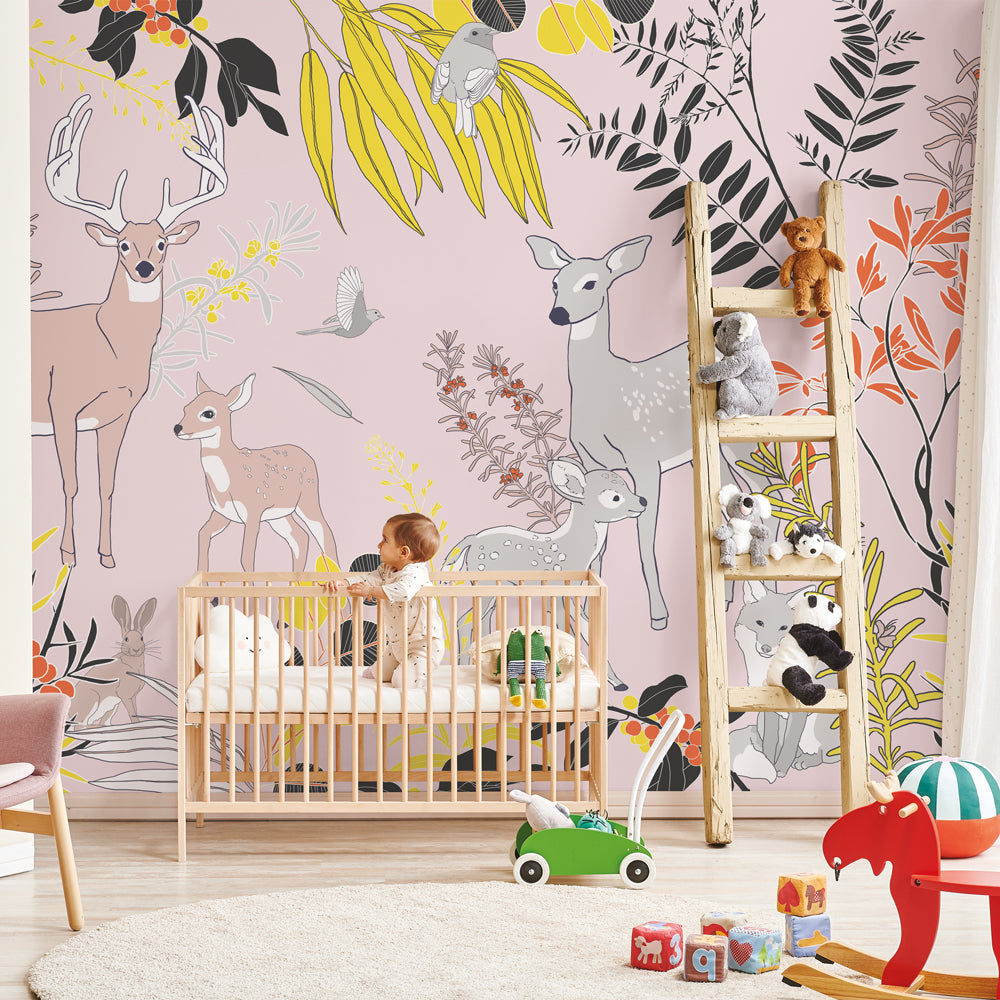 Carta da parati Nel bosco dei sogni - per bambini Carta da parati Nel bosco dei sogni - per bambini