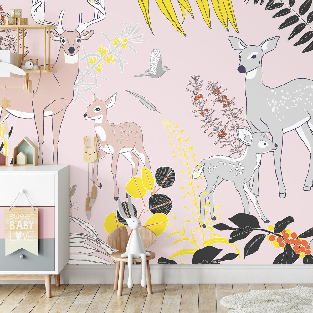 Carta da parati Nel bosco dei sogni per bambini 2 Carta da parati Nel bosco dei sogni per bambini 2