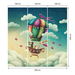 Carta da parati Viaggio tra le nuvole dimensioni TNT 3 Carta da parati Viaggio tra le nuvole dimensioni TNT 3