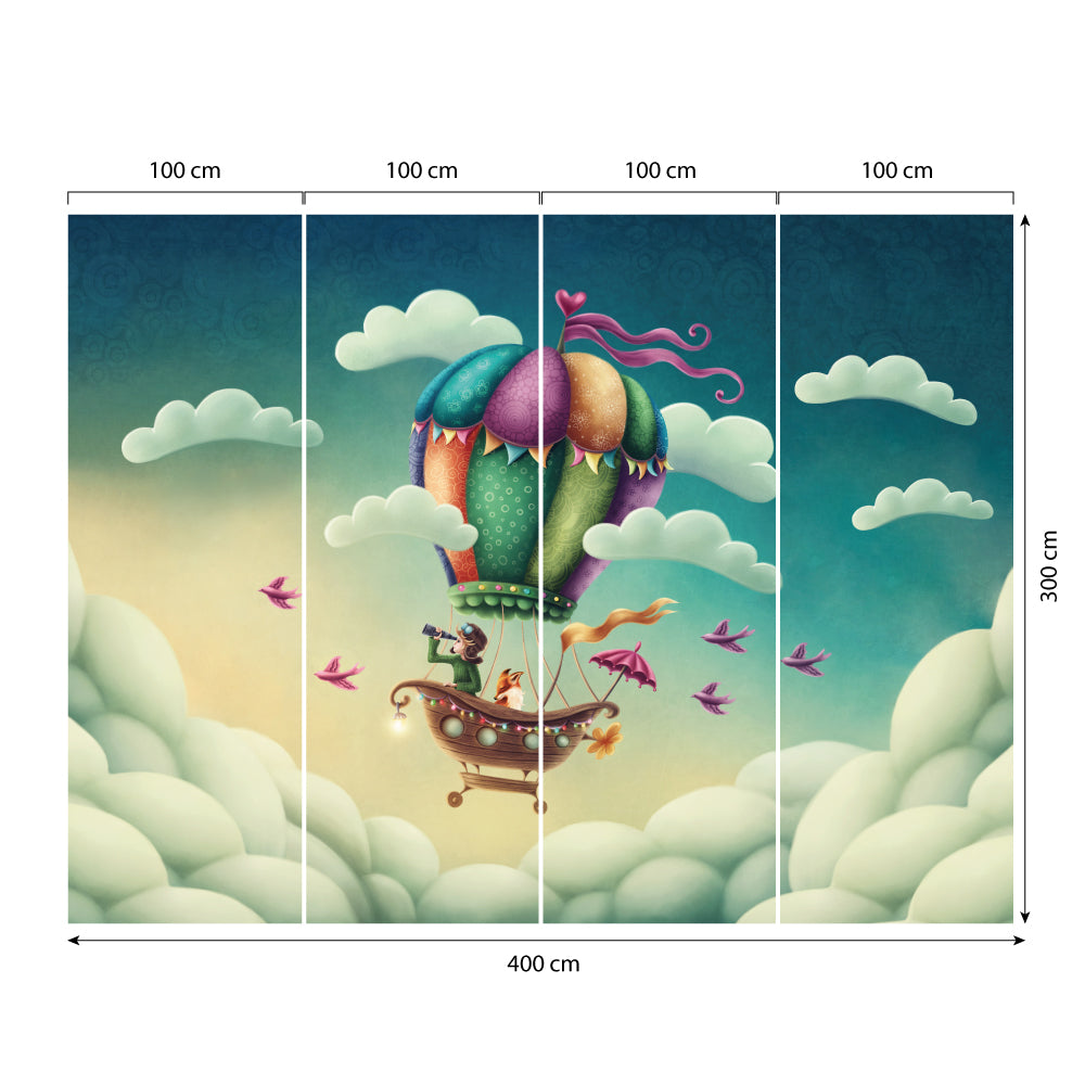 Carta da parati Viaggio tra le nuvole dimensioni TNT 4 Carta da parati Viaggio tra le nuvole dimensioni TNT 4