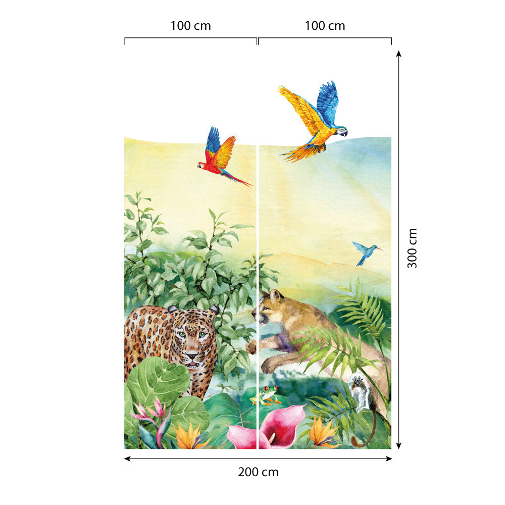 Carta da parati Animali dell'Amazzonia dimensioni 2 Carta da parati Animali dell'Amazzonia dimensioni 2